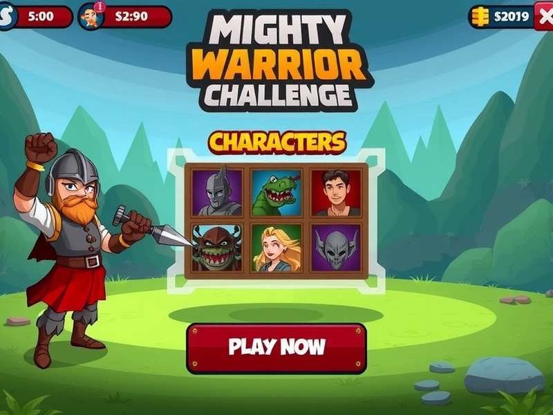 Mighty Warrior Challenge Game Screenshot